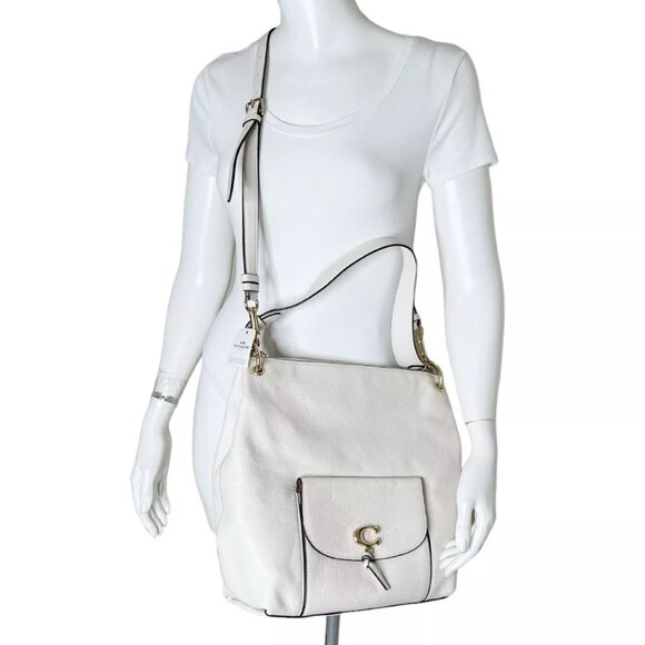 Coach Remi Hobo leather bag in Chalk White NWT - Picture 1 of 15